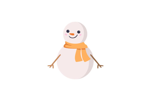 Beauty Snowman Christmas Illustrations for Crafting