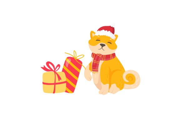 Cat Christmas Illustration Cute for Local Branding