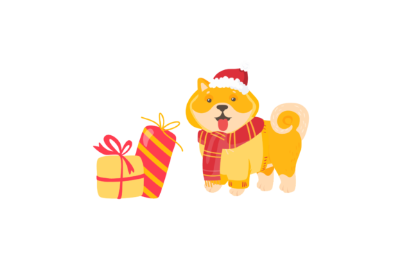 Cat Christmas Illustration Xmas for Branding and Marketing