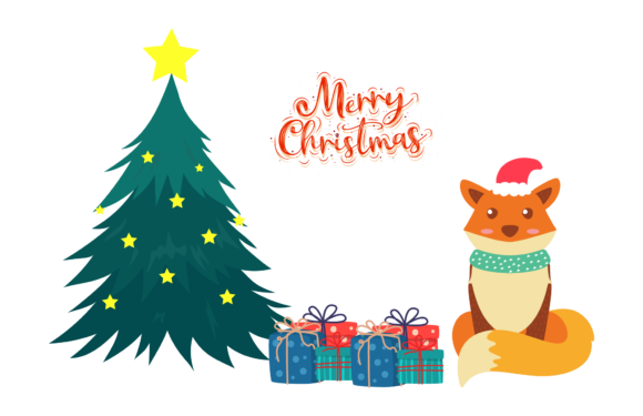 Christmas Fox Illustration for Branding and Seasonal Design