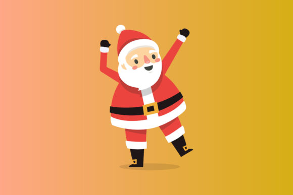 Christmas Happy Santa Vector Illustrations for Crafting