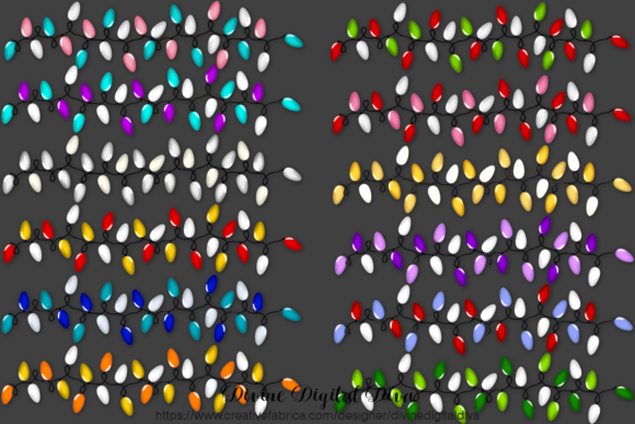 Christmas String Lights Clipart Review for Embroidery Projects