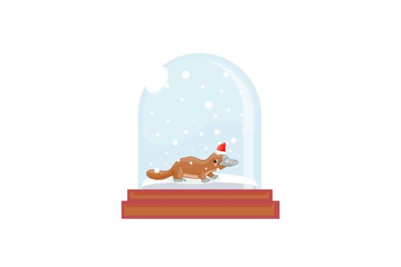 Christmas Tree Snow Globe Illustration for Branding