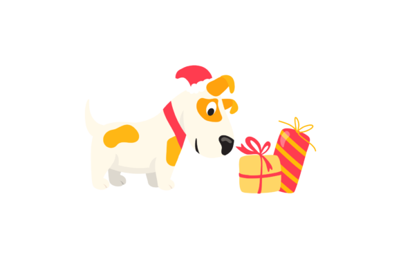 Dog Christmas Illustration for Digital Product Creators