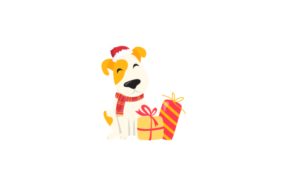 Dog Christmas Illustration Xmas for Digital Sellers